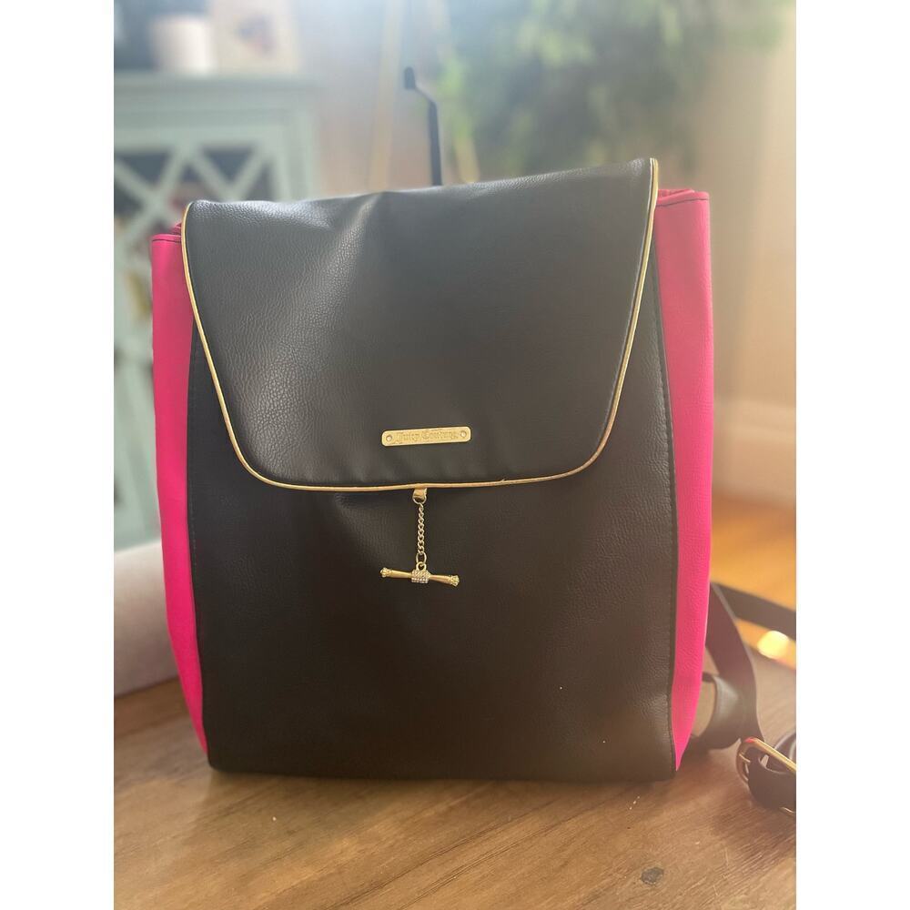 Juicy Couture Pink and Black Medium Backpack